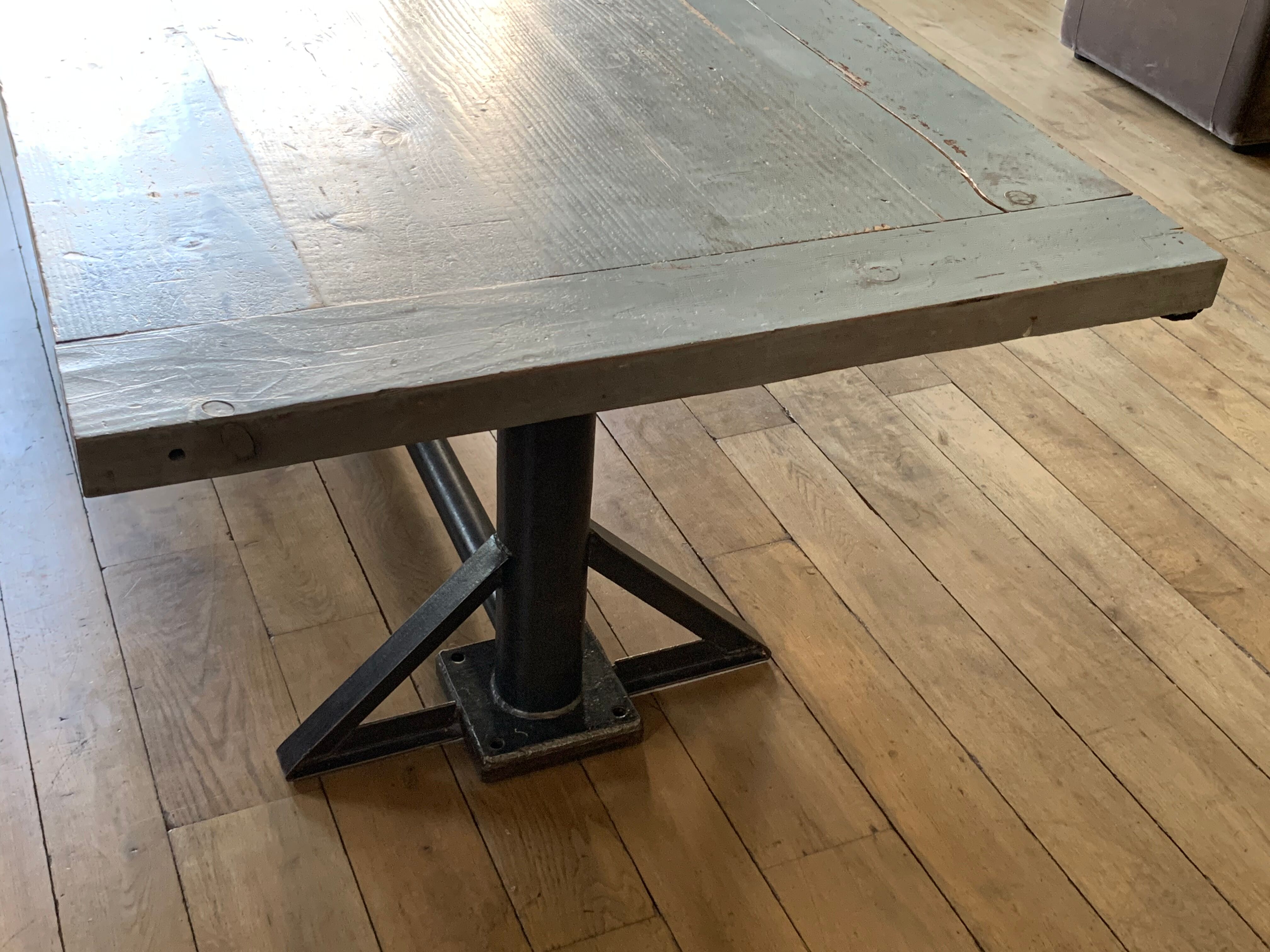 Industrial table for 10/12 people authentic