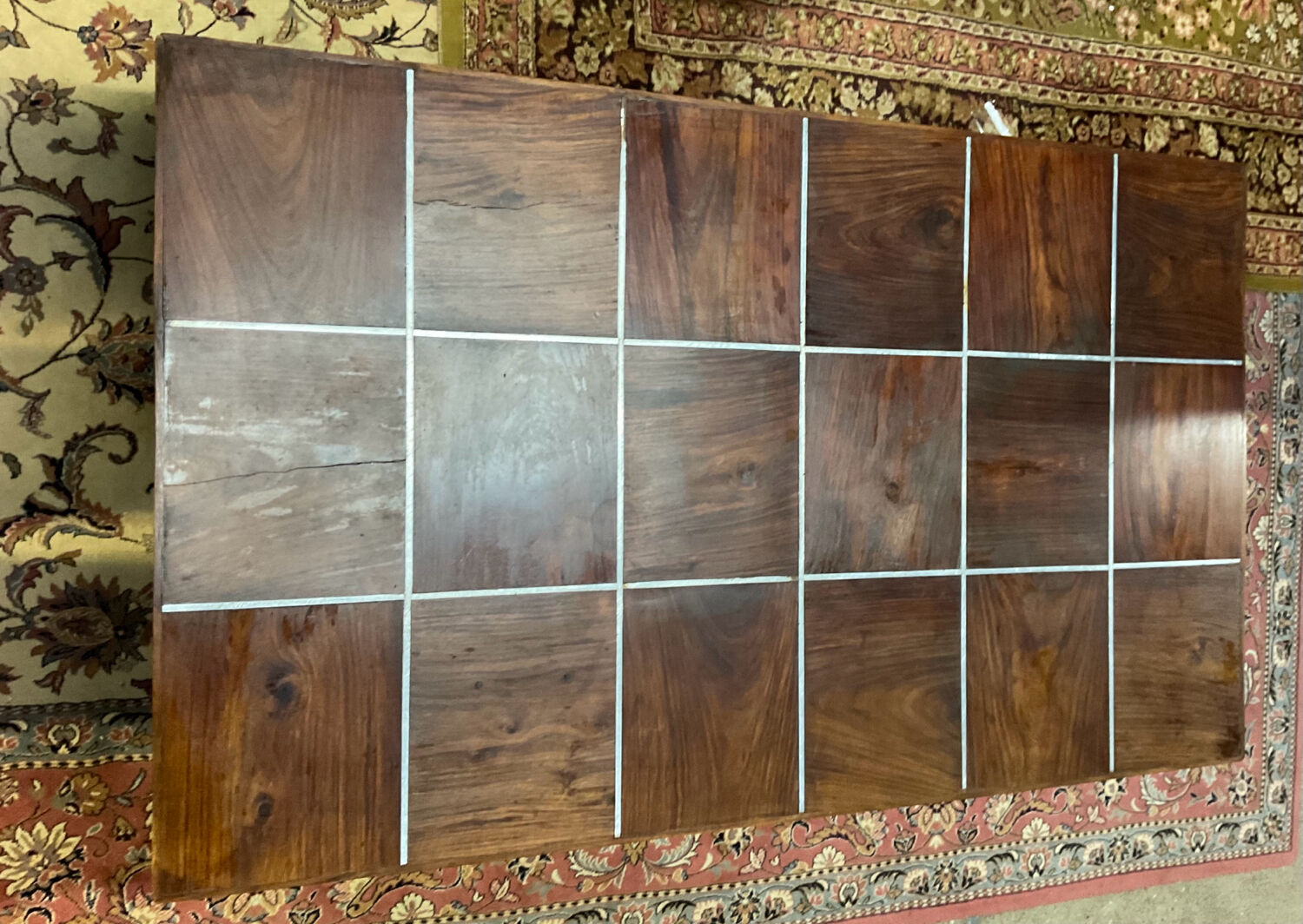 Scandinavian coffee table from the 50s in teak and aluminum