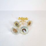 Set of 4 mid-century candle holders Ystad Metall, Sweden, 1950s