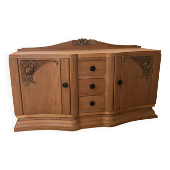 Art Deco low cabinet in cherry wood