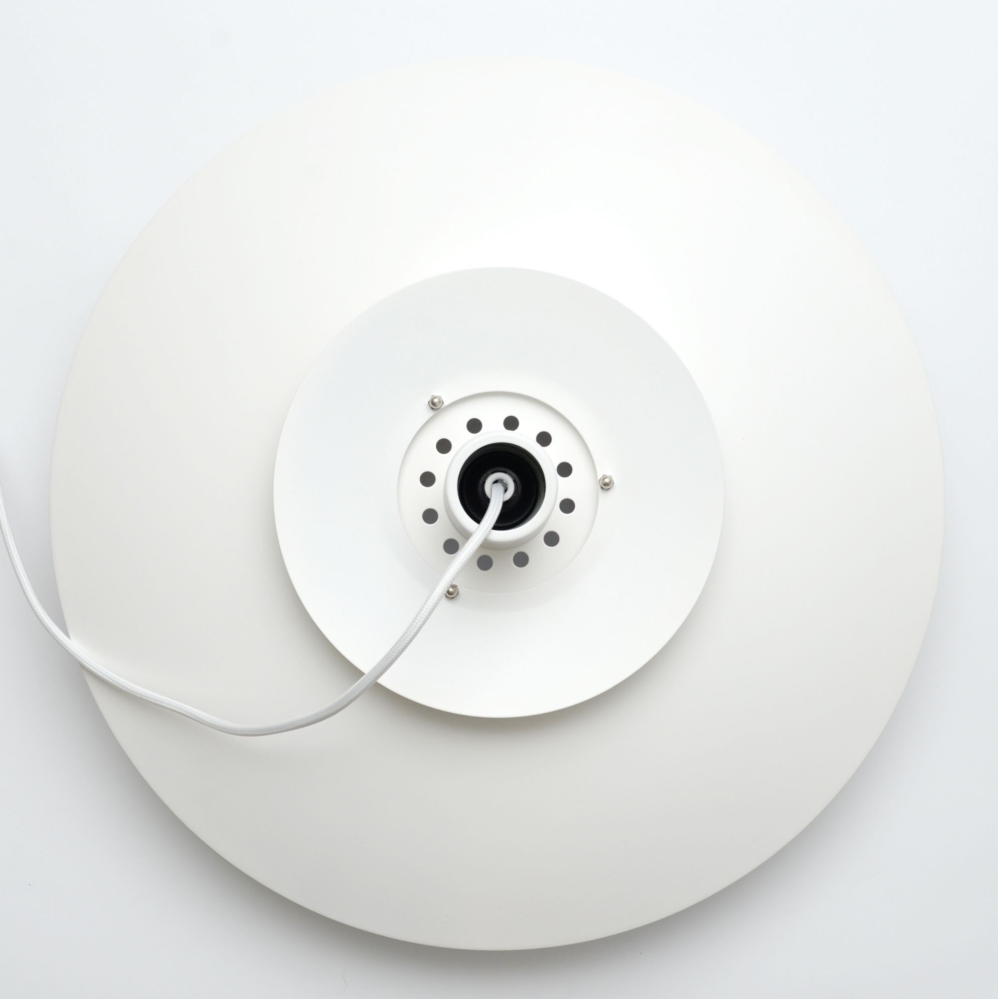 White Scandinavian Form Light lamp, 1970s