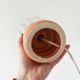 Ceramic lamp and glass globe 1970