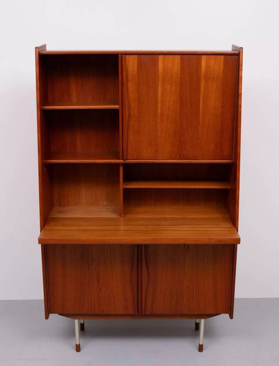 Meuble et bureau/bar en teck danois, par Arne Vodder, années 1960