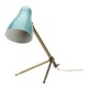 Boris Lacroix. Table lamp/wall light with adjustable arm, brass and lacquered metal.