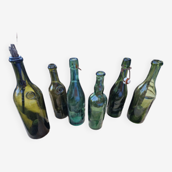 Old glass bottles