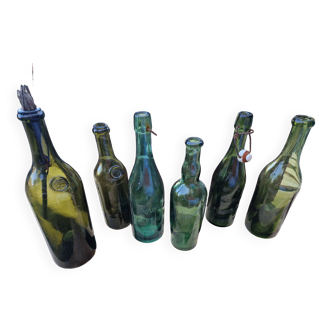 Old glass bottles