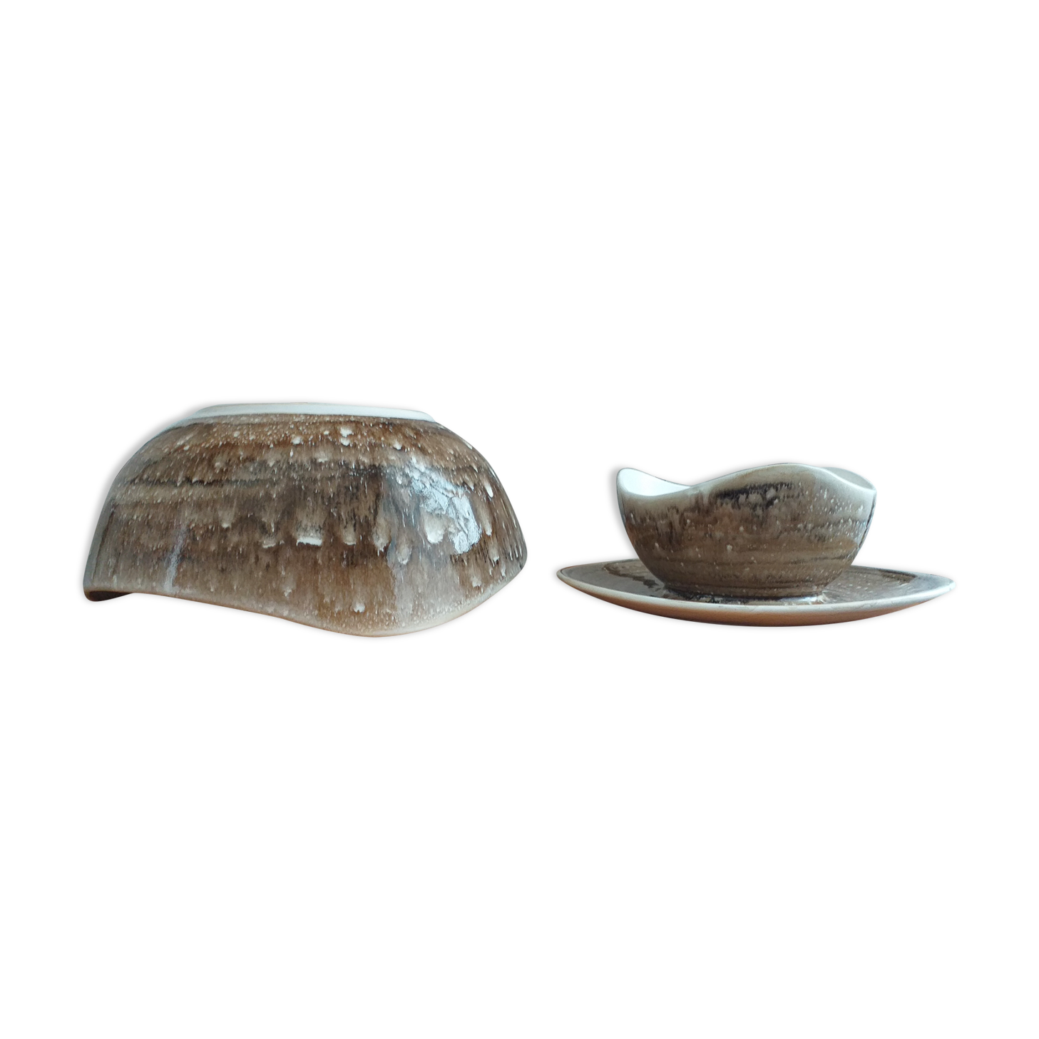Niderviller porcelain salad bowl and sausage set