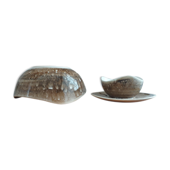 Niderviller porcelain salad bowl and sausage set