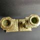 Pair of Napoleon III candle holders - Louis XIV style - Bronze (gilded)