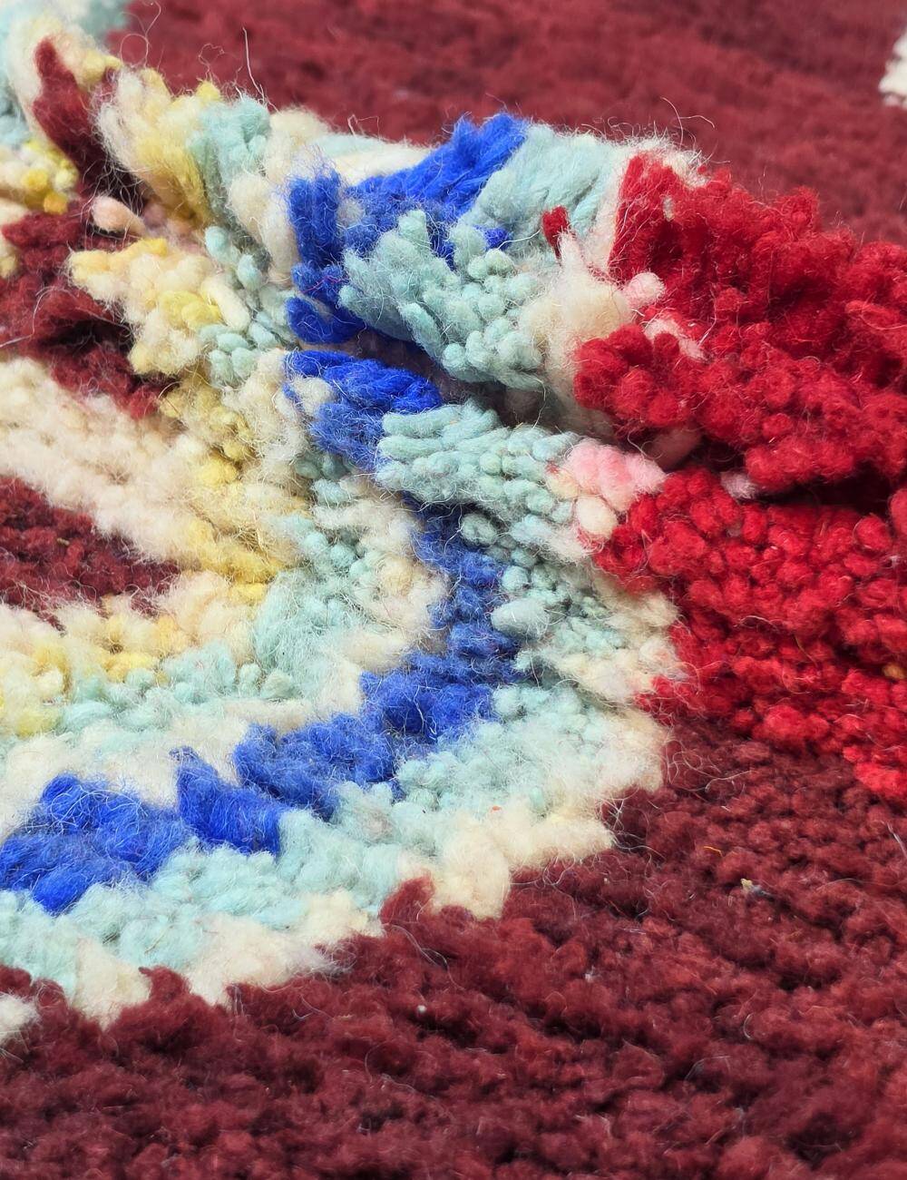 Red Berber Rug - 260 x 181 cm