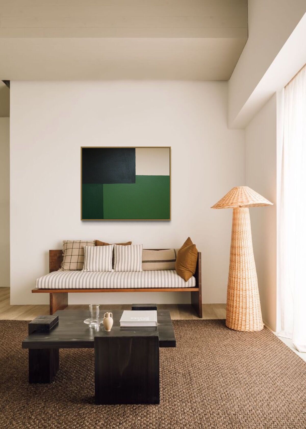 Green composition, acrylic on stretched canvas 2023