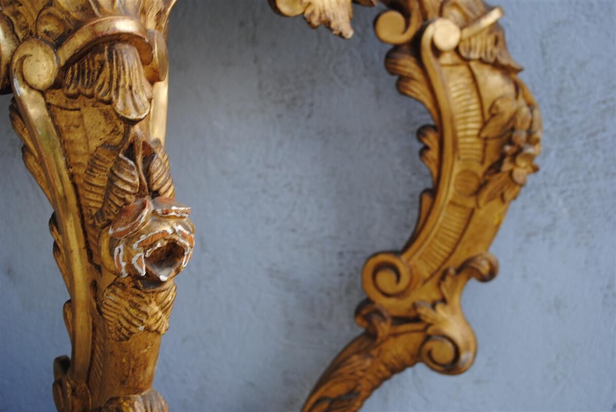 Console Louis XV gold on wooden marble