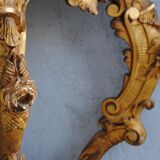 Console Louis XV gold on wooden marble