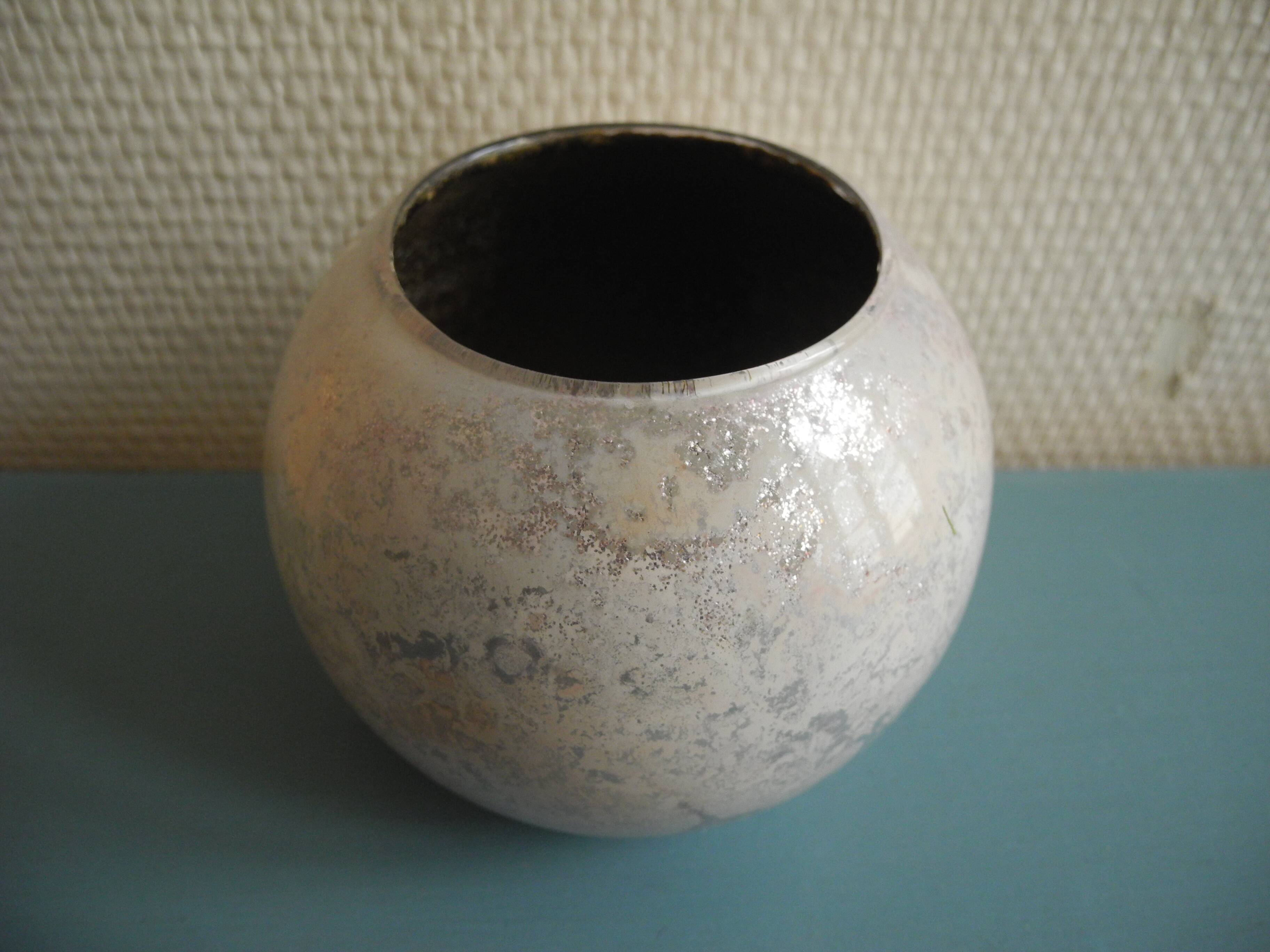 Jean-Noël Bouillet vase lacquered glass Oceania vintage decor French vase 70s