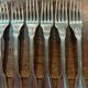 Set of 8 silver-plated forks