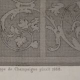 Engraving XIXth "Philippe de Champaigne" painter