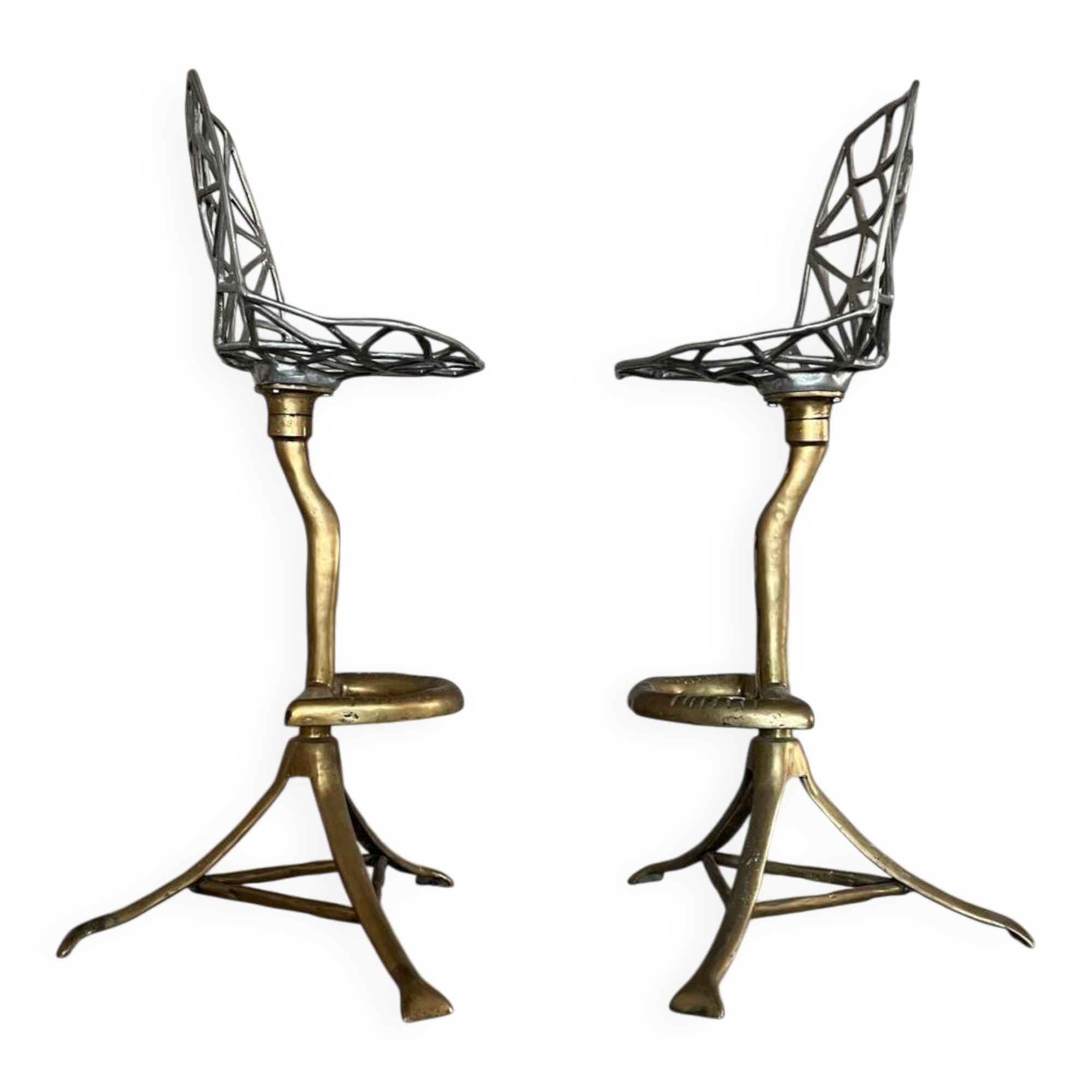 David Marshall Sculptural Barstools – Set of 2