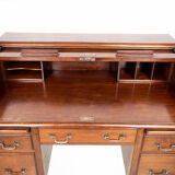 Edwardian tambour roll top mahogany desk