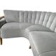 Light blue vintage corner sofa