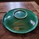 Ceramic bowl with malachite green glaze. 1950s. Ceramic bowl with green glaze.