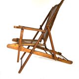 Cruise ship wooden deck chair