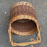 Vintage rattan and wicker basket