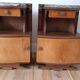 Duo of bedside tables in beech wood art deco 30s