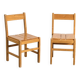 Pair of pine chairs, Maison Regain, France, circa 1970