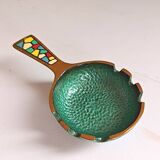 Mosaic and Brass Ashtray from the 1960s