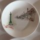Set of 6 Françoise Saget plates "Stroll in Paris"