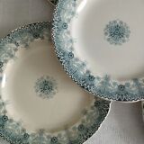 "Henriette" - 6 flat plates made of ironstone HB Choisy-le-Roi