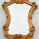 Miroir baroque doré à la feuille d'or