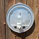 Pair of industrial wall lamps in brushed aluminum