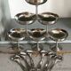 Ice cream cup with spoons, vintage stainless steel
