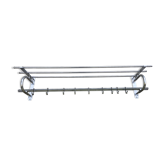 Chrome Art Deco wall coat rack