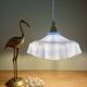 Vintage blue opaline lampshade pendant light
