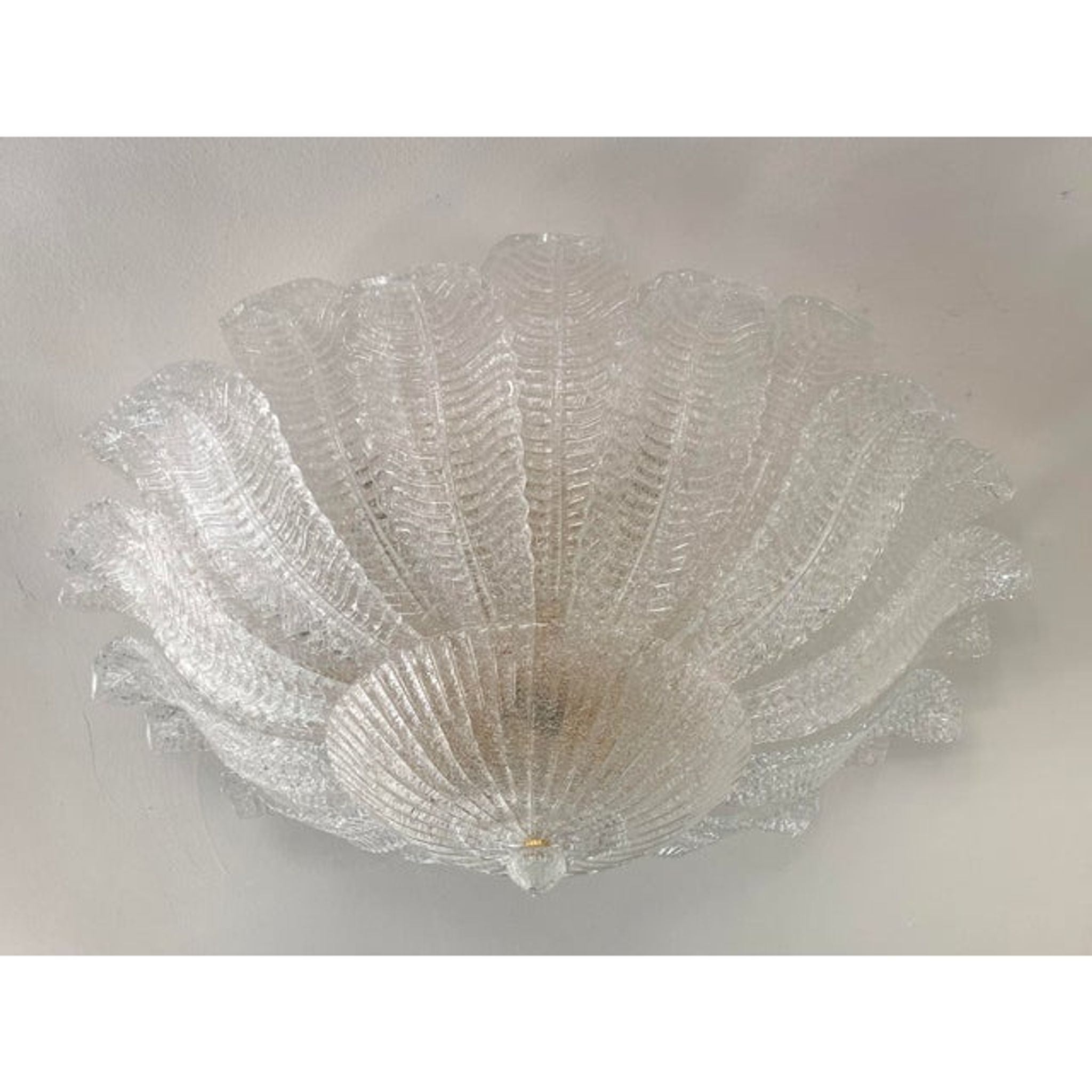 Paire de plafonniers en verre de Murano