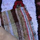 Tapis Marocain Boucherouite coloré - 121 x 235 cm
