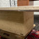Fedam coffee table in travertine and brass from the 70s
