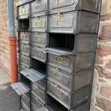 Meuble d'Archivage industriel 30 clapets Strafor 1920s