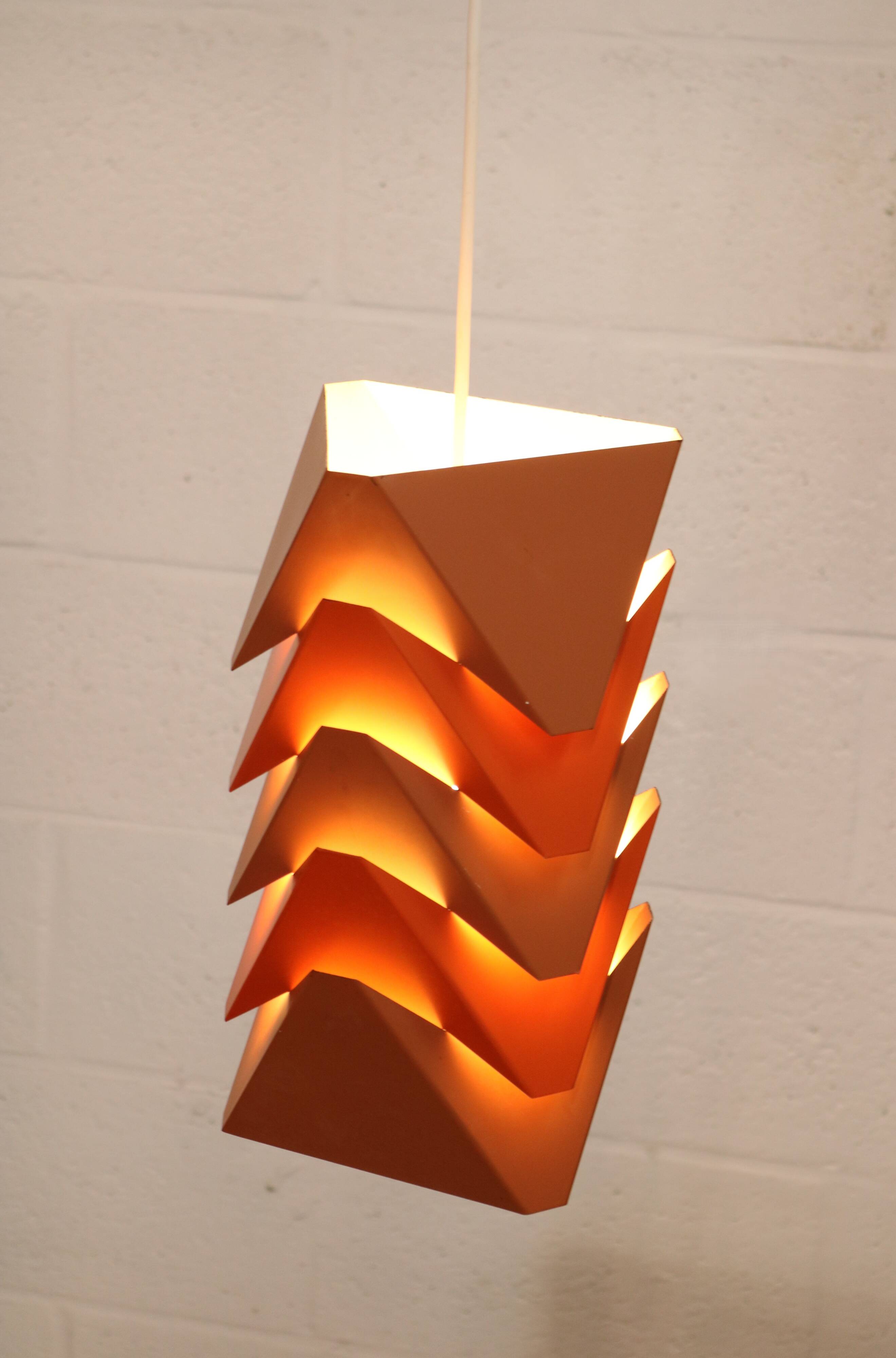 Mid Century Ekko Metal Pendant Lamp by Louis Weisdorf for Lyfa, Denmark, 19