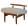 Eivind A. Johansen, oak footrest with light lambswool padding for FDB Møbler
