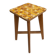 Scandinavian stool with amber mosaic effect top, 60s side table.