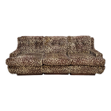 Vintage sofa in leopard fabric