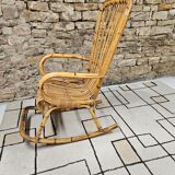 Bamboo rocking chair 1950
