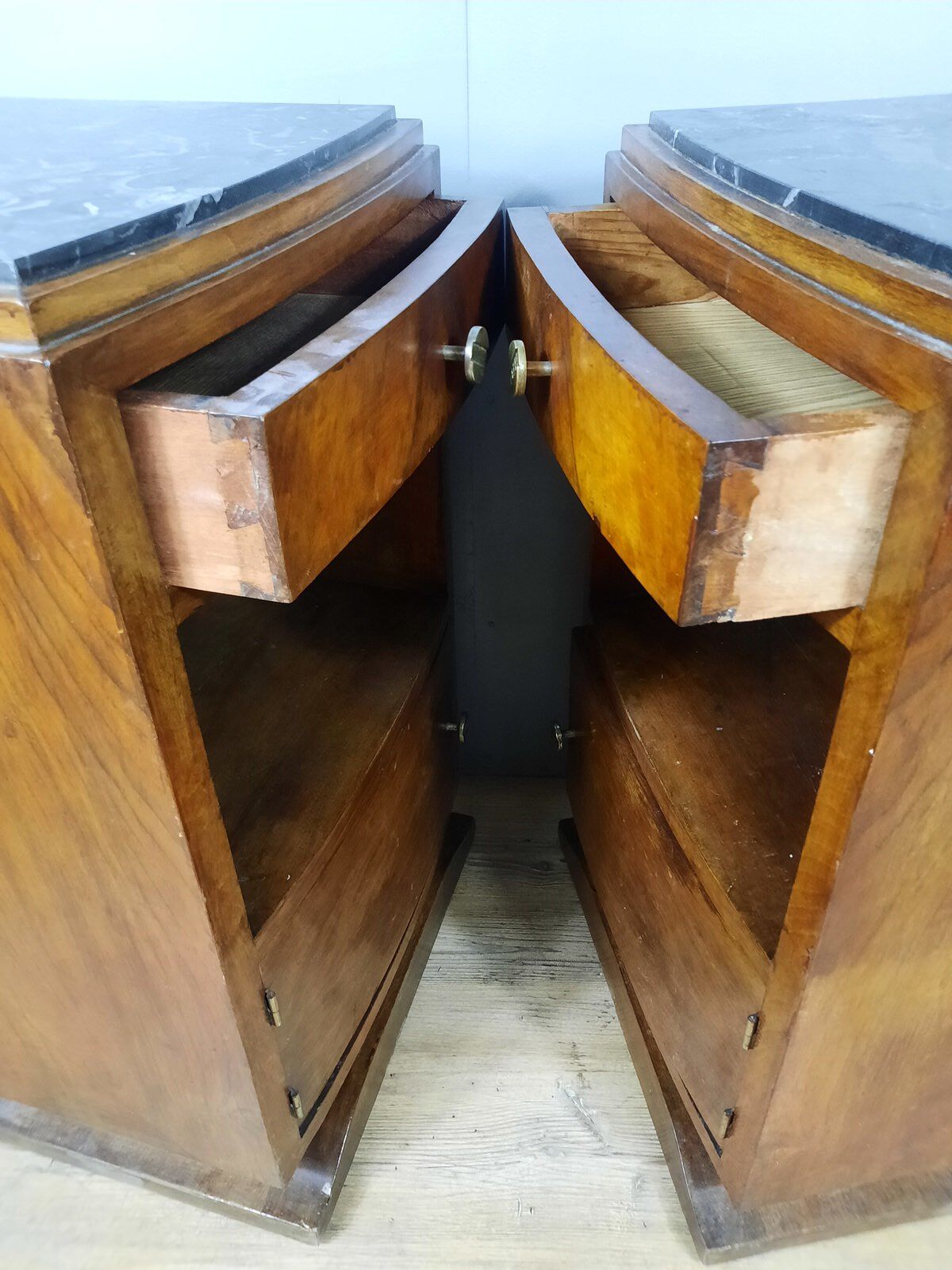 Pair of Art Deco style bedside tables