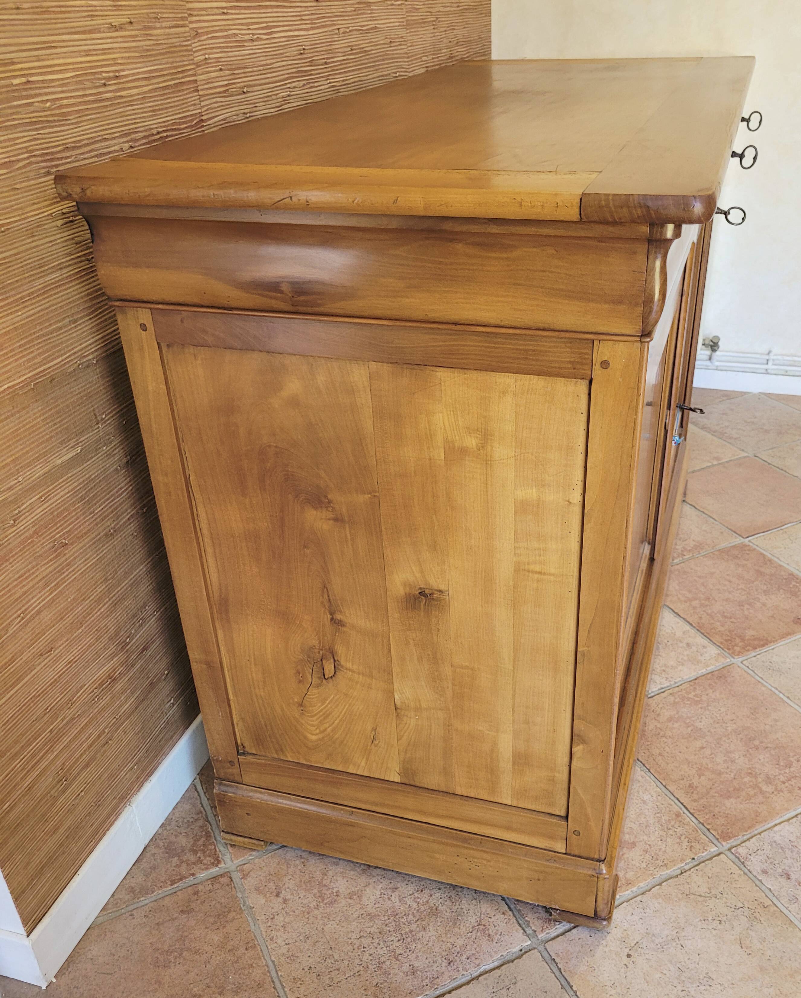 Antique Louis-Philippe Style Cherry Wood Buffet