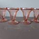 4 old ice cream cups/pink glass dessert