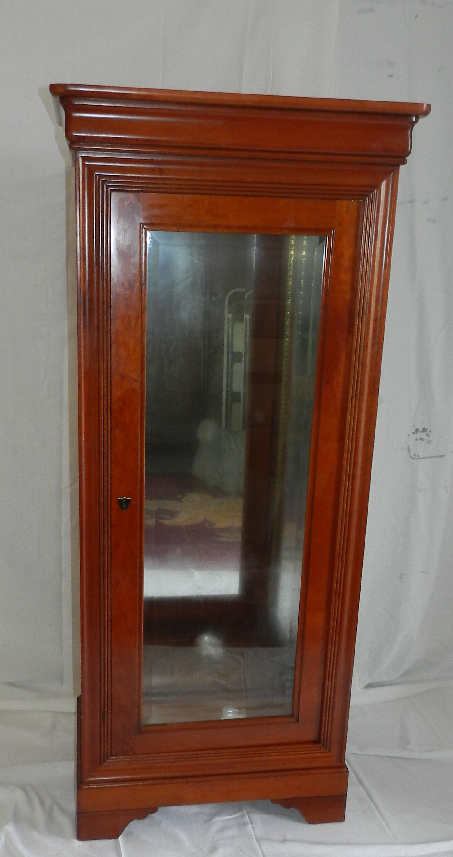 Glass and mirror wood showcase