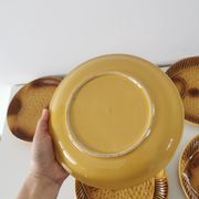 Set of 6 Vintage Fish Plates Set: 1970s KIL Yugoslavia Retro Serving Dishes